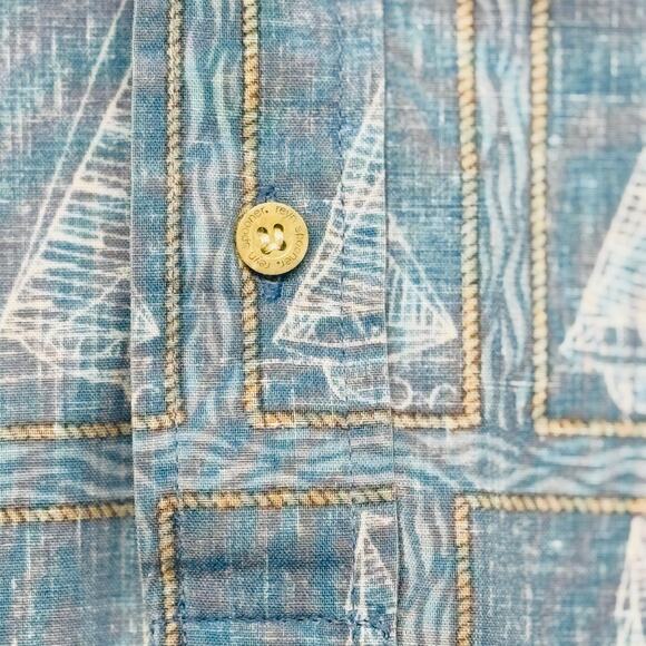 Reyn Spooner VTG 90s Dietrich Varez Mens 3XL Hawaiian Shirt Sailboat Pullover - Picture 4 of 10